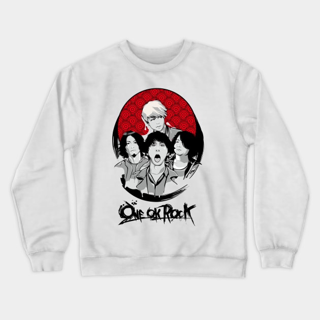 ONE OK ROCK Anime Edition Crewneck Sweatshirt by obiyshinichiart